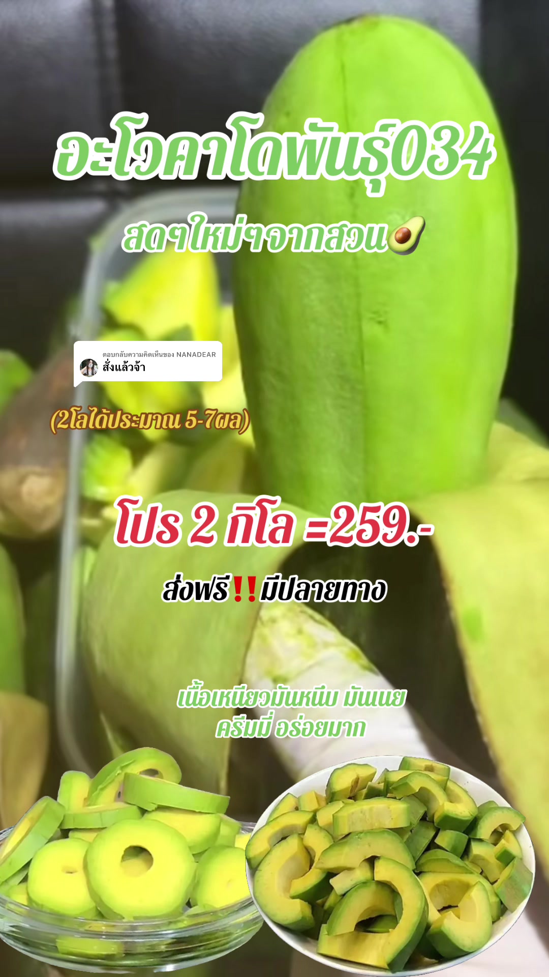 ตอบกลับ @NANADEAR #อะโวคาโด #อะโวคาโดพันธุ์034 #อะโวคาโดบูท7 #อโวคาโด้ #อโวคาโด้ปั่น #อะโวคาโด้เพื่อสุขภาพ🥑🥑 