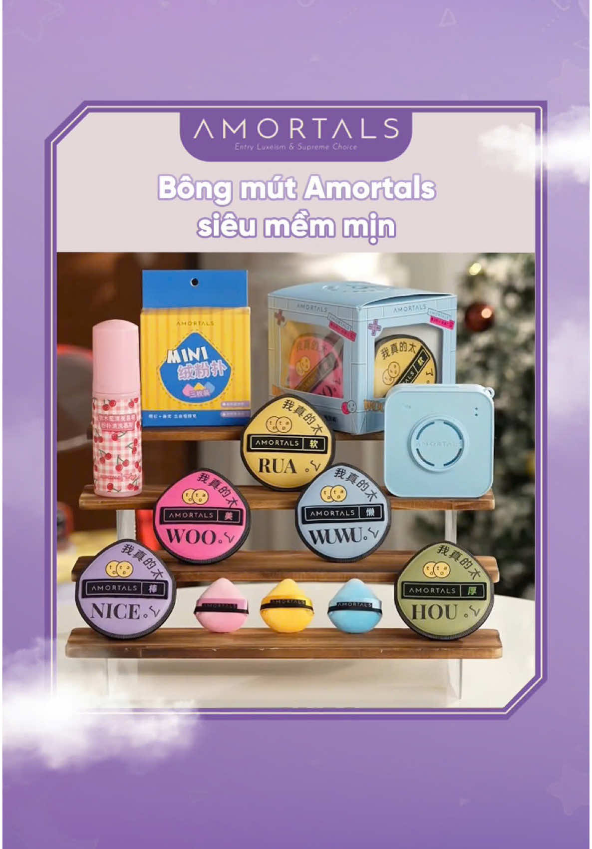 Mềm mịn như bông, không lo hút nền #amortals #amortalsofficial #goclamdep #xuhuong #bongmuttrangdiem 
