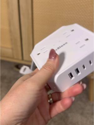 I have ordered multiple extension cords from this company and have them all over our house! They are so practical and allow us to put furniture where we want without sacrificing an outlet. #extensioncord #usbc #usba #multiplug #office #homeessentials #musthaves #surgeprotector #tiktokshop #tiktokshopfinds #tiktokshopcreatorpicks