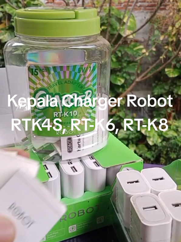 Kepala charger robot Rt-k6, rt-k6s, rt-k8, RT-K8S, RT-K8 plus, RTK4S, rt-k10. Kepala Charger Robot Murah, Awet, Laris, Cuan banget. Mantab buat di jual lagi, konter accessories hp merapat #kepalacharger #charger #kepalachargerrobot #charger #chargerrobot #cuantanpabatas #wibgajian #lebaranextrasale #JumatHemat #SatuKontenTiapHari #Guncang66SpesialGajian 
