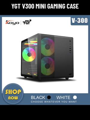 YGT V300 MINI GAMING CASE BLACK WHITE MICRO-ATX/ITX Price dropped to just ₱1,305.00 - 1,350.00 #gamingcase #pccase #computercase #pc #computer #tiktokfinds #budolfinds #tech 