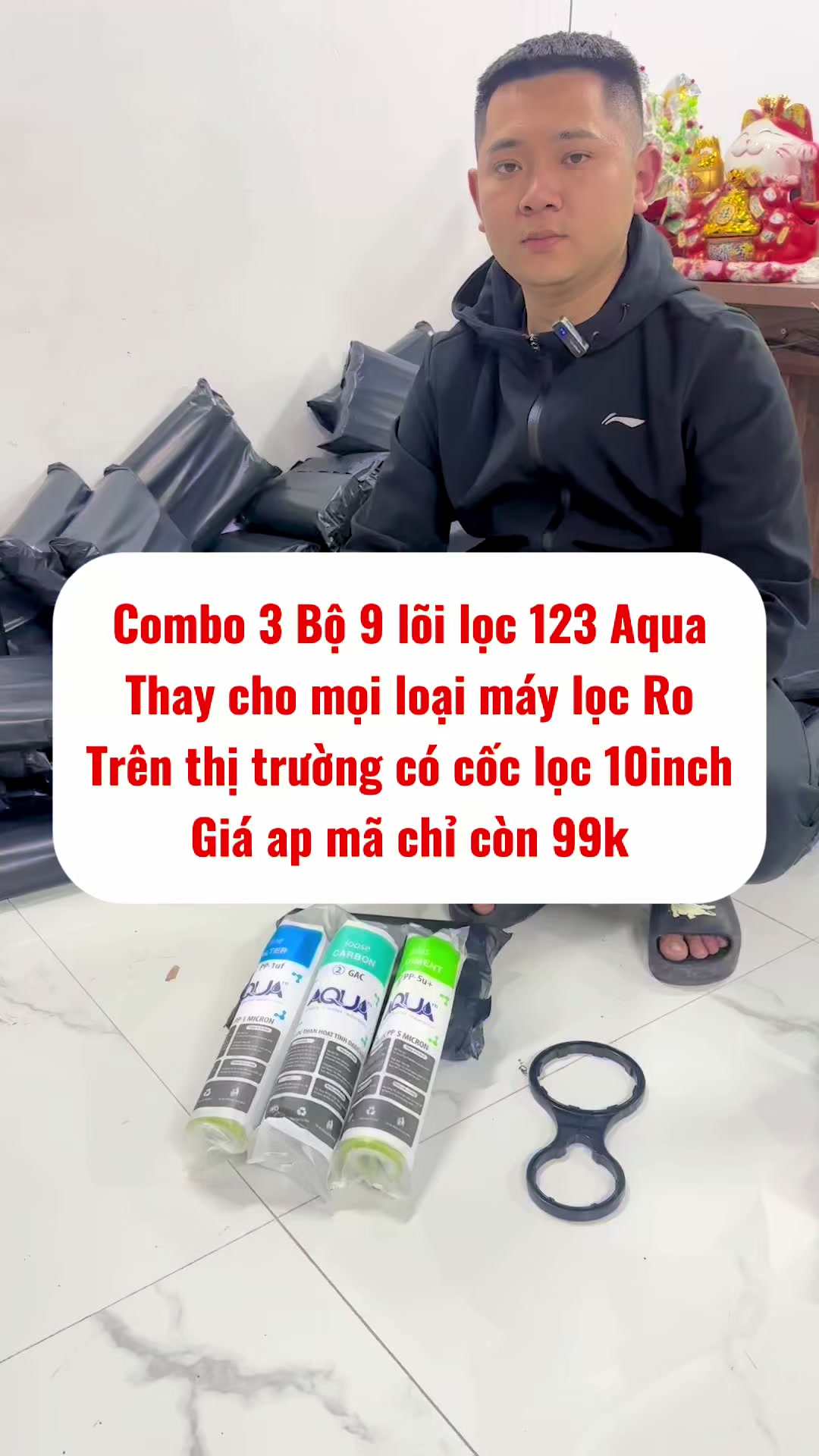 Giá rẻ sale combo 3 bộ 9 lõi lọc 123 Aqua chỉ còn 99k. Thay cho mọi loại máy lọc trên thị trường có côc lọc 10inch #loiloc123 #xuhuong #maylocnuoc #loilocnuoc 