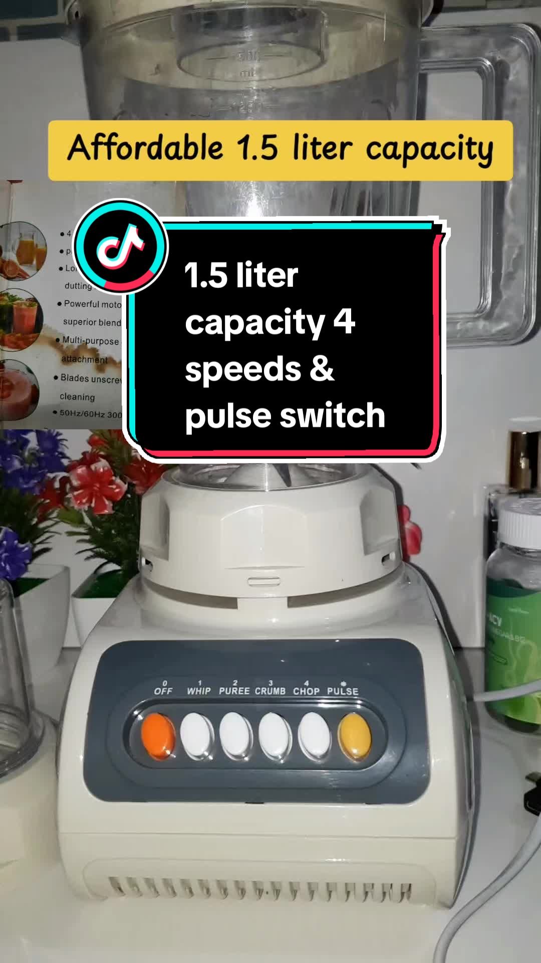 [COD]Blender Multi-Functional Juicer with 1.5L Jug 300W viper rechargeable with juice Detachable Blades Variable speeds #portableblender  #blender  #miniblender 