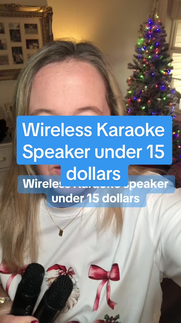 Wireless Karaoke Speaker Under 15 dollars. Great gift idea for all ages!#karaoke #speaker #christmas #tiktokshopblackfriday #tiktokshopcybermonday #tiktokshopholidaydeals #tiktokshopholidayhaul #holidaydeals #holidayhaul #cybermonday #blackfriday #christmasgiftideas #hotitem 