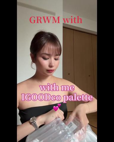 GRWM with IGOODco palette 💕#makeup #foryoupage #sweetlifetv #allinonemakeuppalette #fyp 