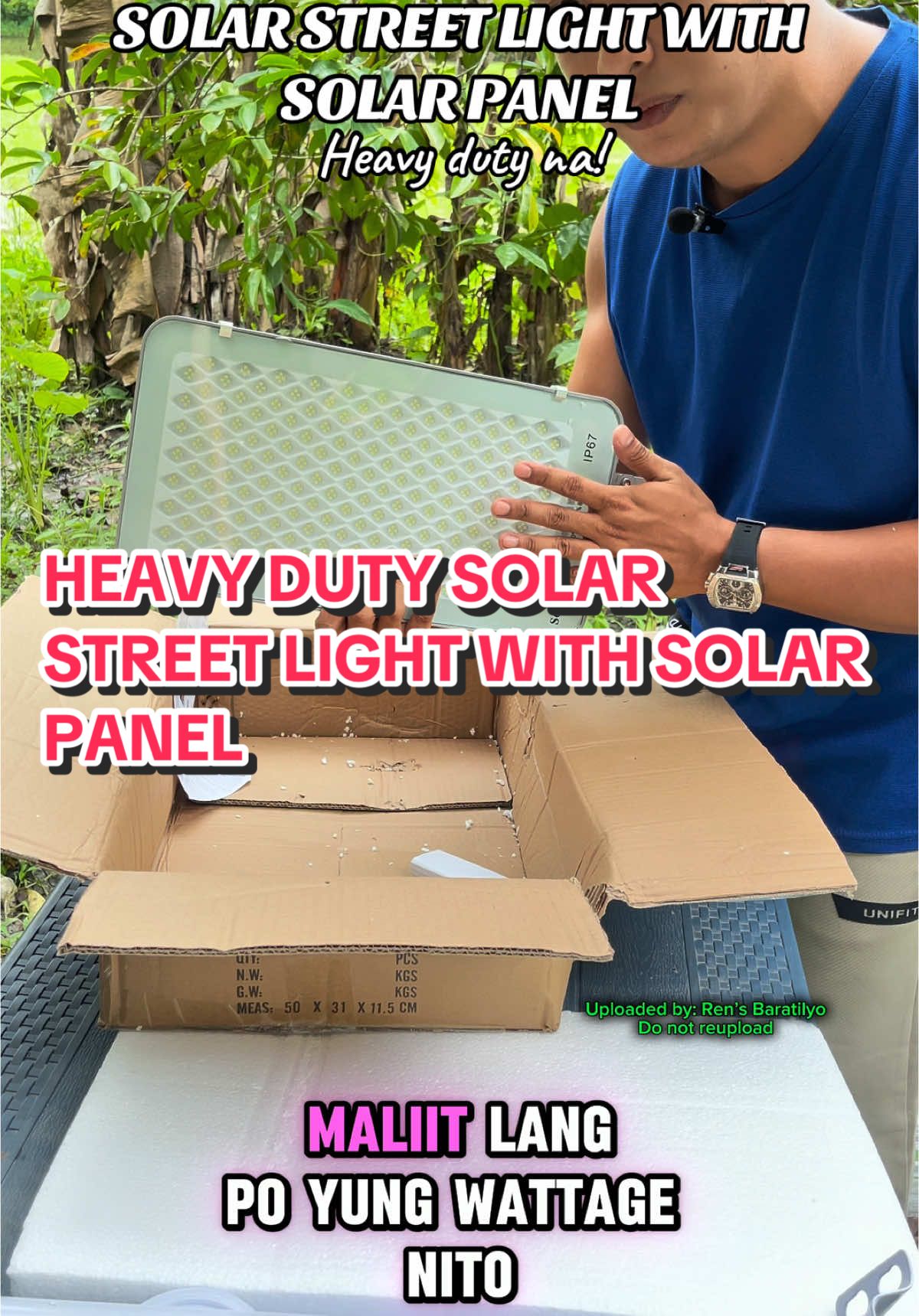 Kung naghahanap ka ng siguradong pang matagalan na solar street light, ito na ang hinahanap mo! Sobrang goods nito dahil bukod sa matibay, apakalakas pa ng ilaw nito at matagal malowbat. #solarlight #solarstreetlight #streetlight #solarstreetlightwithsensormotion #outdoorsolarlight #solarlightwithsolarpanel #emergencysolarlight #rechargeablesolarlight #affordablesolarlight #trendingsolarlights 