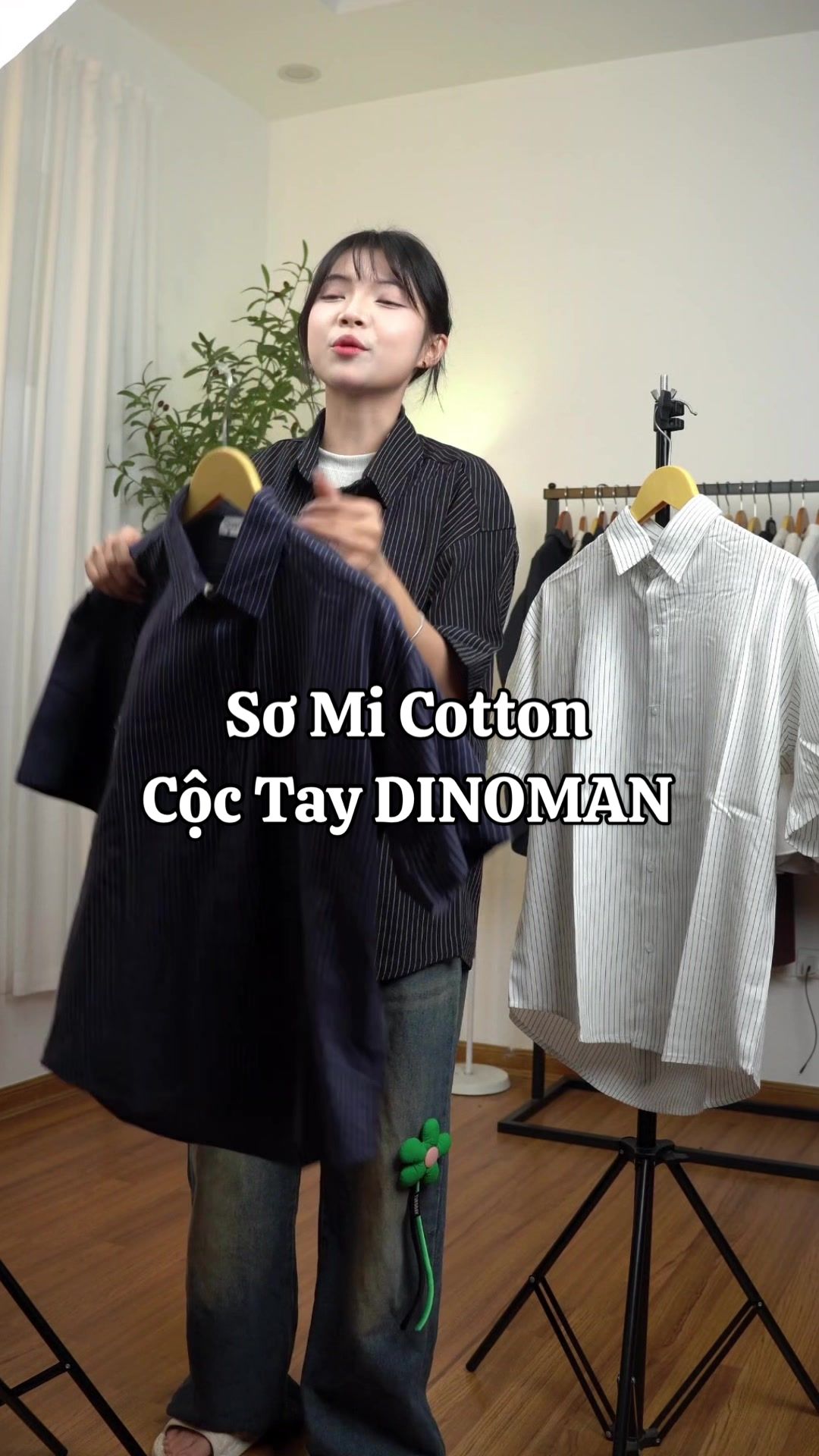 Sơ mi cotton đã có phiên bản cộc tay rồi đây 😊😊 #dinoman #xuhuong #somicotton 1804254