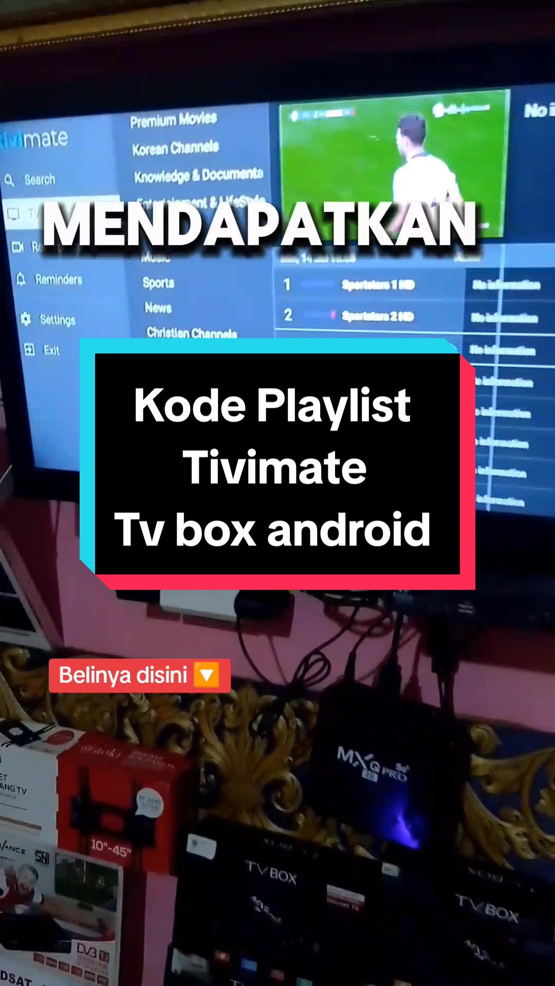 Tv box android full channel siaran tv bisa download aplikasi tivimate #androidtvbox #tvboxandroid #settopboxandroid #stb #stbandroid #mxqpro  #settopbox 
