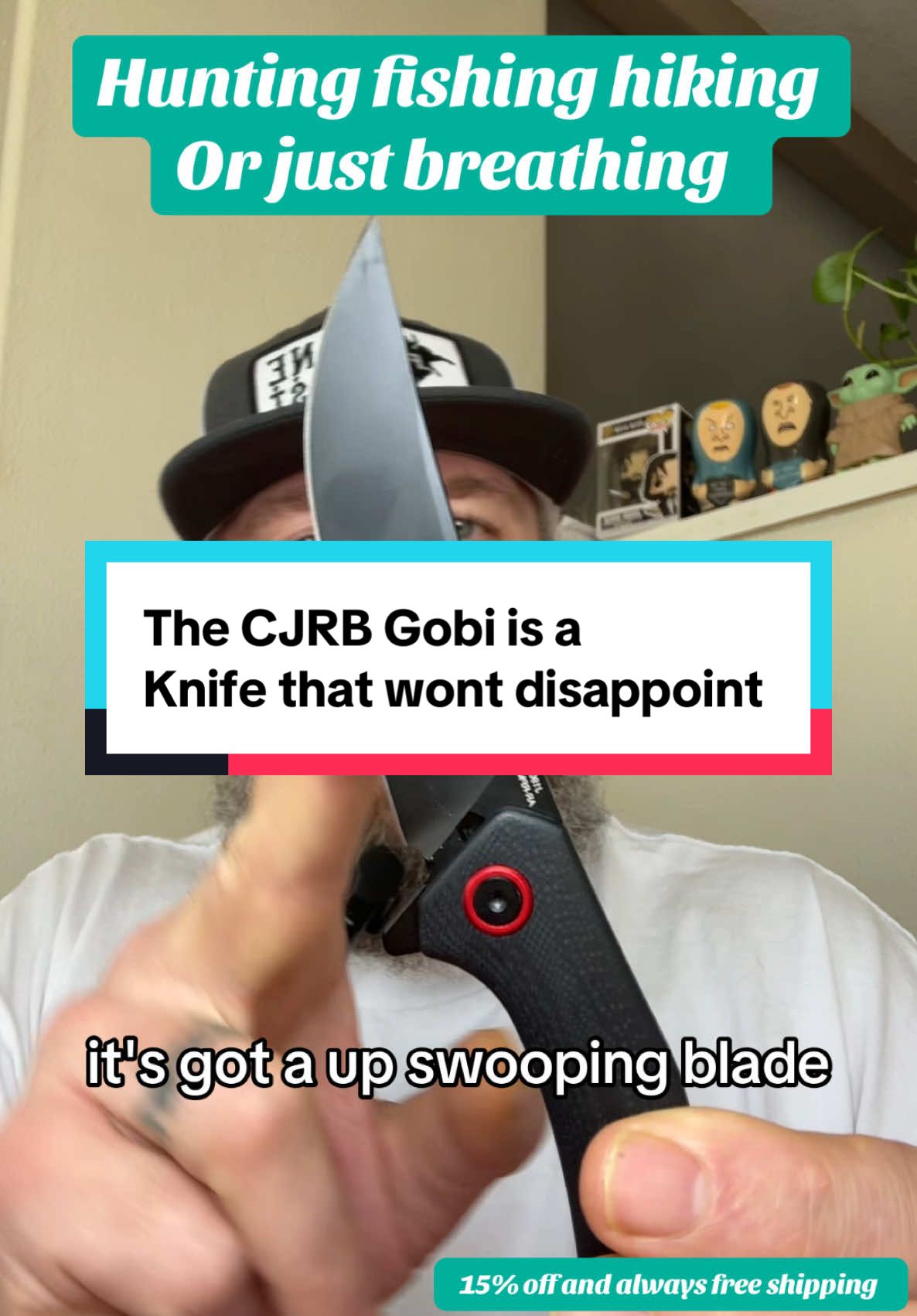 This knife will not disappoint the 3 1/2 inch blade is razor sharp made in the USA 🇺🇸!! #pocketknife #cjrbcutlery #cjrbgobi #cjrb #cjrbknives 