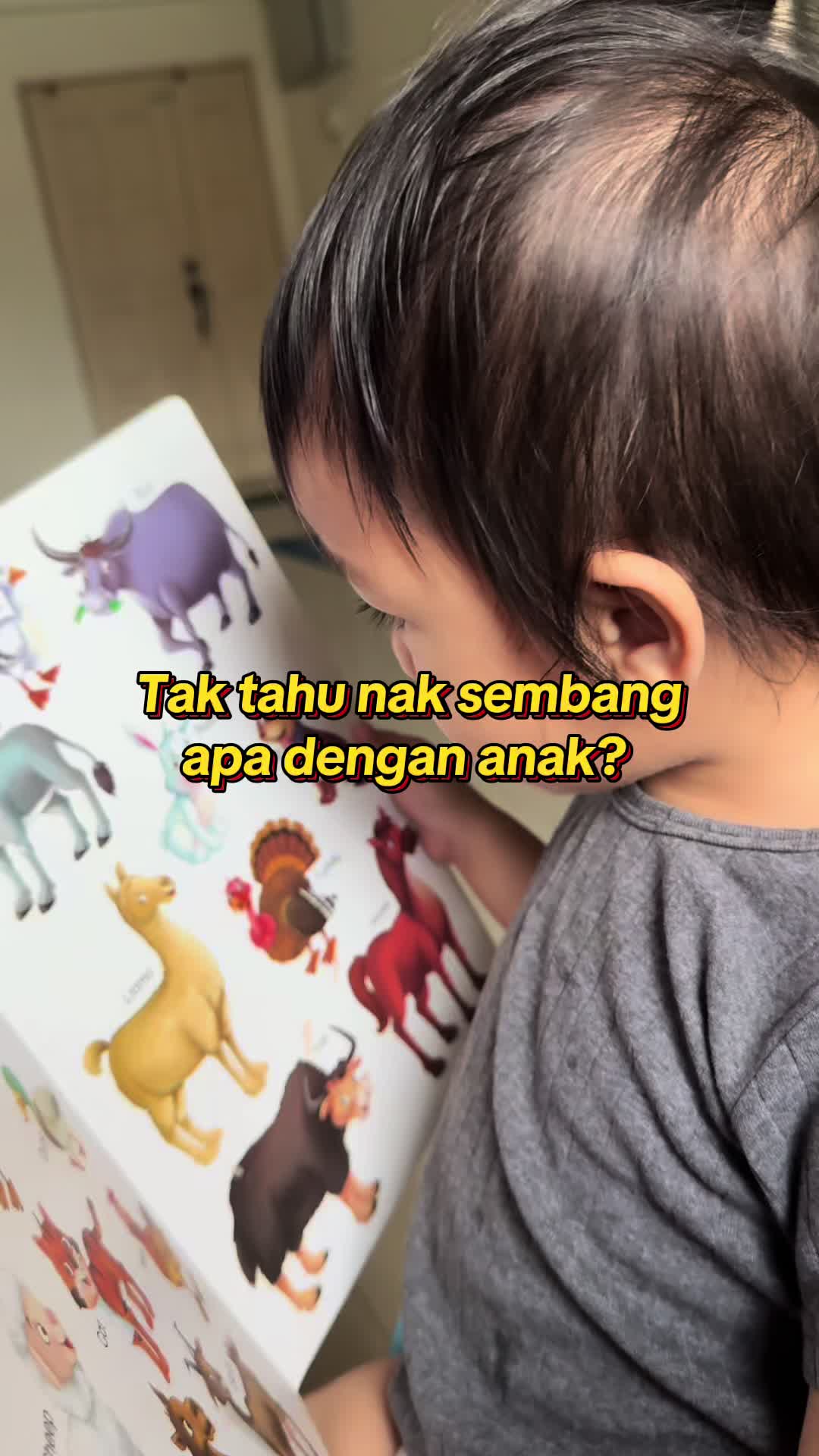 Buku bergambar sebagai medium antara ibu bapa dan anak untuk luang masa bersama sambil merangsang percakapan anak . #babybook #picturebook #toddlerbook #firstwords 