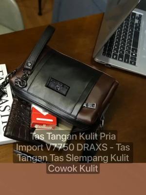 Tas Tangan Kulit Pria Import V7750 DRAXS - Tas Tangan Tas Slempang Kulit Cowok Kulit PU di bawah Rp75.500 Cepat - Berakhir besok!