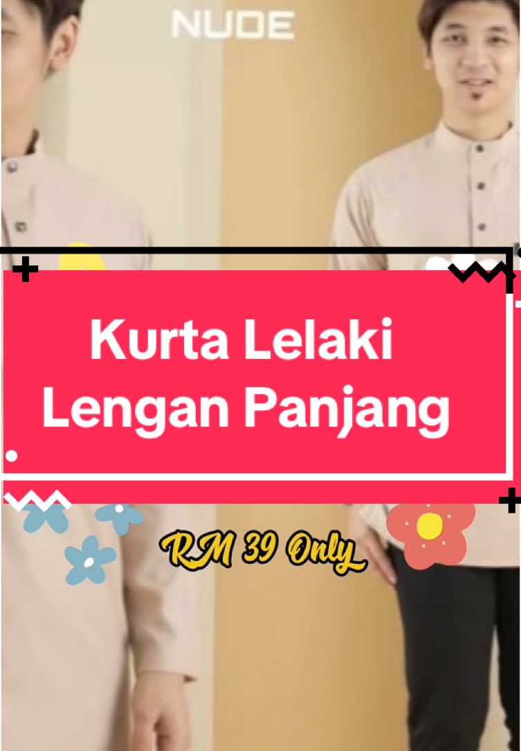 Kurta Lelaki Lengan Panjang, harga RM 39 only, jom grab skg #bajukurta #kurtalelaki #kurtalenganpanjang #bajukurtadewasa 