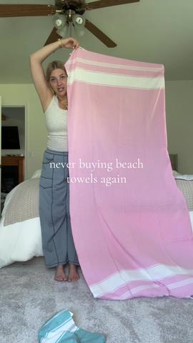 XL beach towels are on sale with free shipping!! I got the 6 pack and love them #beachtowels #beachtowel #tiktokshopmemorialday 