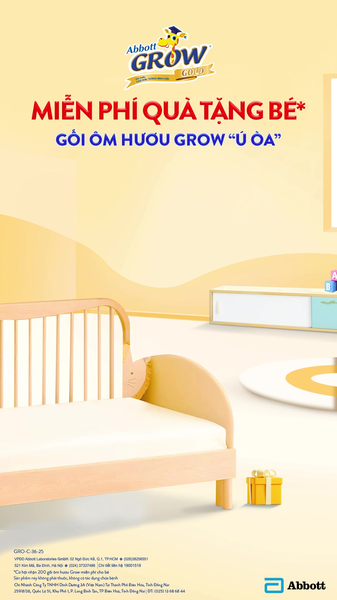Nhận Miễn Phí Gối Ôm và Thùng Sữa Hươu Cao Cho Bé Ngay