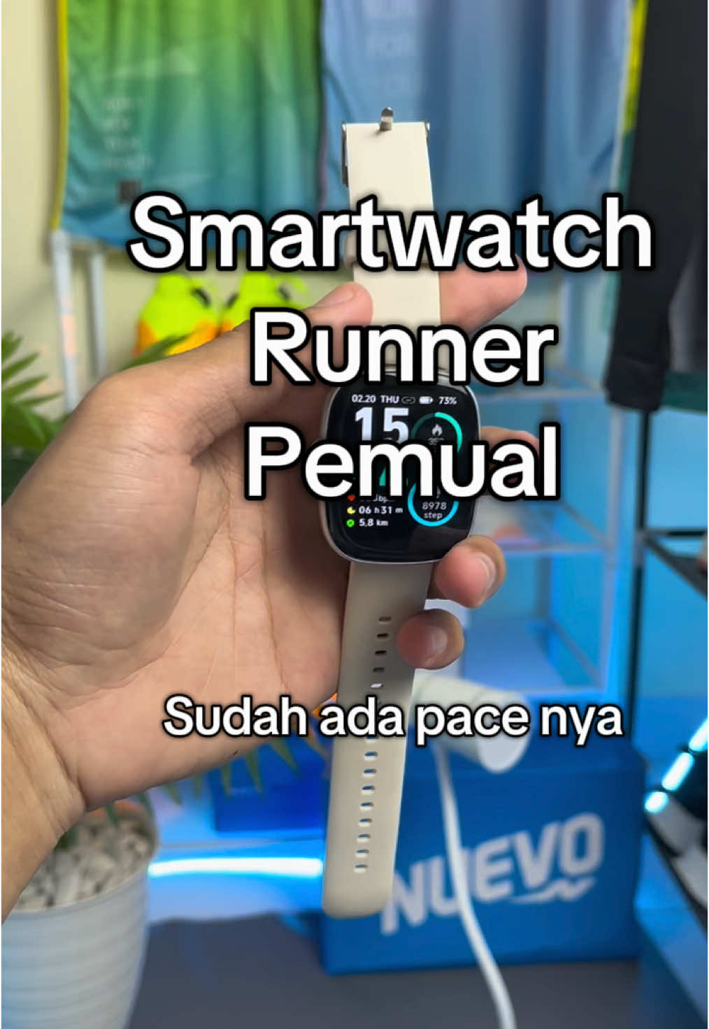 smart watch running under  100k  sudah ada pace nya. #smartwatch #smartwatchrunning #smartwatchlari #runner #run #running 
