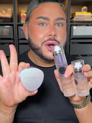 trigwell cosmetics rebrand sale! the OGs of the viral velvet powder puff with some other faves to slay your base including the velvet setting powder and holo hold setting spray! @Trigwell Cosmetics #trigwellcosmetics #trigwellvelvetpowderpuff #trigwellholohold #trigwellvelvetpowder