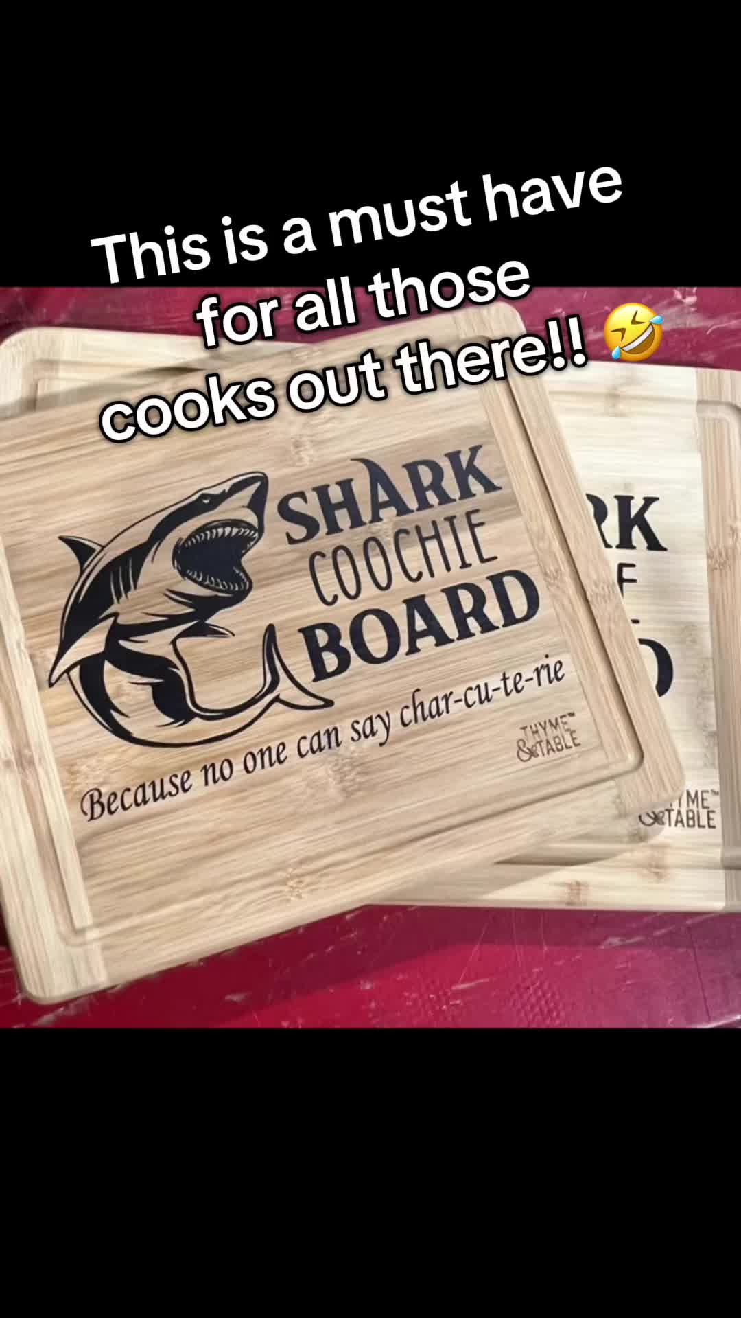 Funny charcuterie board! Shark-coochie. Would make a great gift! #charcuterie #charcuterieboardsoftiktok #charcuterieboard #giftideas #cuttingboard 