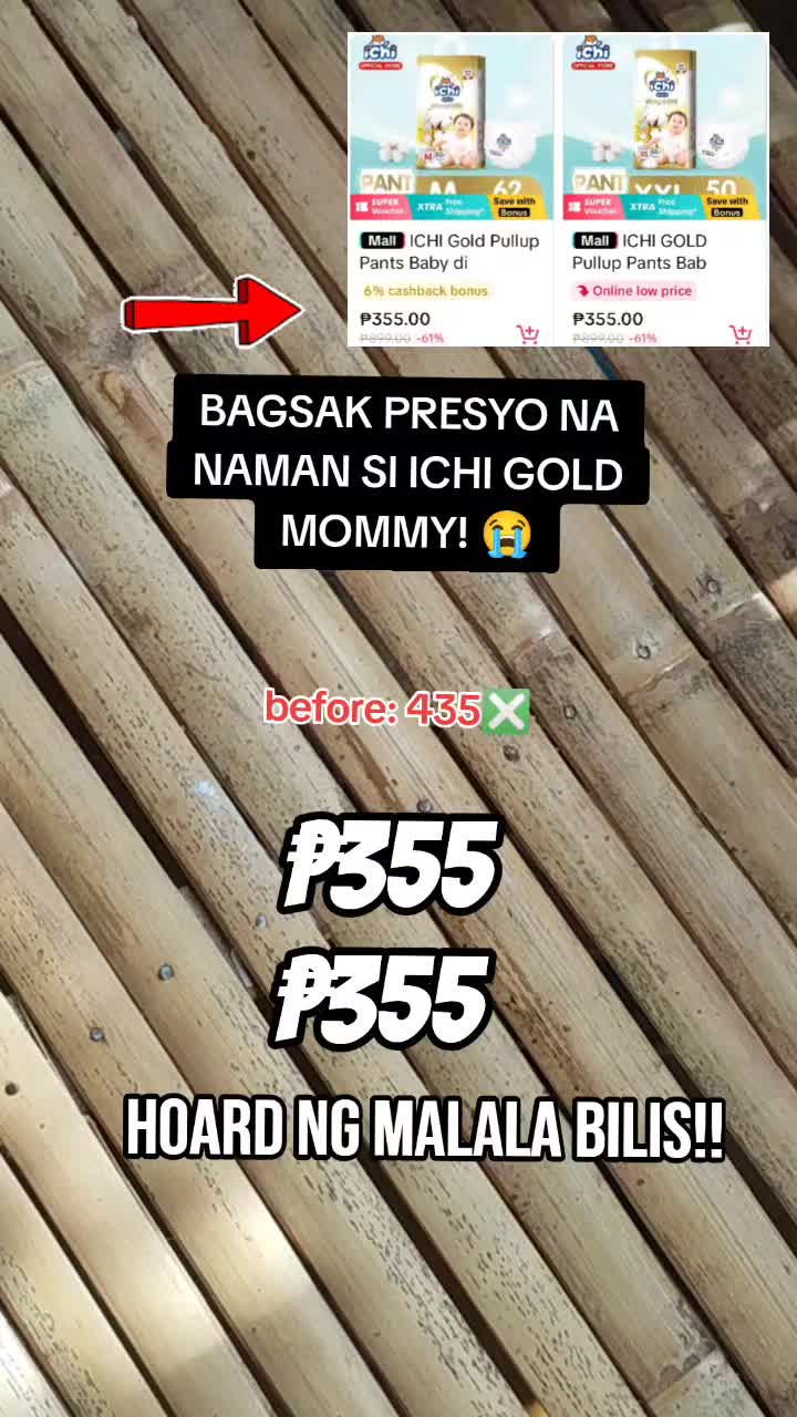 ₱355 nalang ngayon mommy😭 #ichigold #ichi #diaper #fyp 