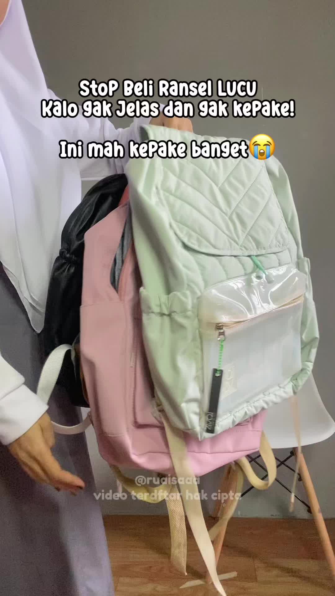 Lucu yang versi Simpel begini lih 😭#ranselkuliah #ranselsekolah #ranselkerja #ranselmain #backpack 