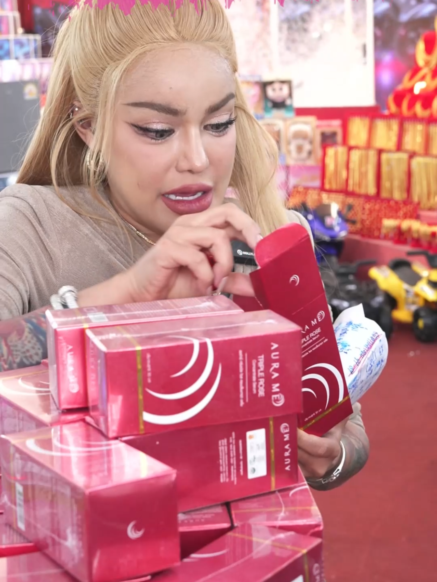 เซรั่ม Aura Me Triple Rose  #พิมรี่พายขายทุกอย่าง