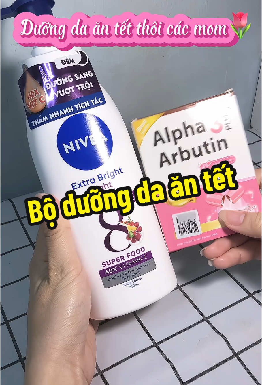 Sắp tết r làm kem trộn dưỡng da thôi mí bà #nivea #duongthe #duongthenivea #duongsangda #xuhuong #niveaextrabright 