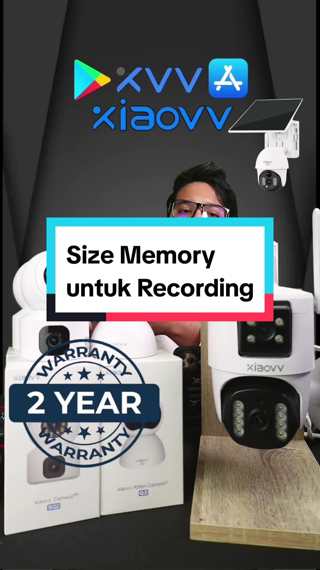 Berapa lama record? Bergantung pada size memory card yang kita guna. Makin besar makin lama. #xiaovv #CCTV #ipcam #camera 