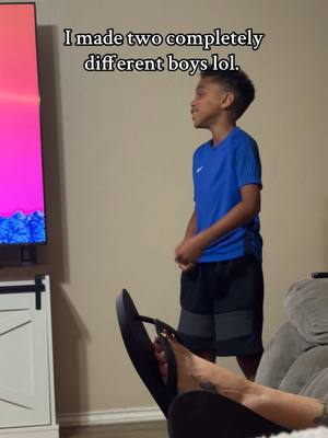 They are both vibes #boys #boymom #mamasboy #momsover30 #sing #dance #firstborn #secondchild 