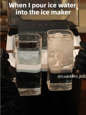 Pouring ice water into an ice maker and you‘ll get…#icemaker #euhomy #euhomyicemaker #icemachine #iceasmr
