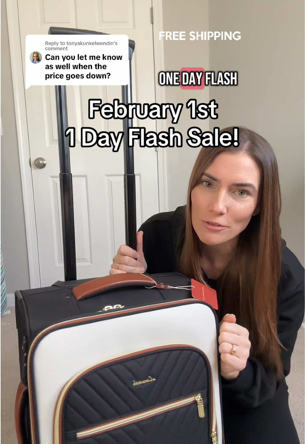 Replying to @tonyakunkelwendin 1 day left flash sale price & free shipping!