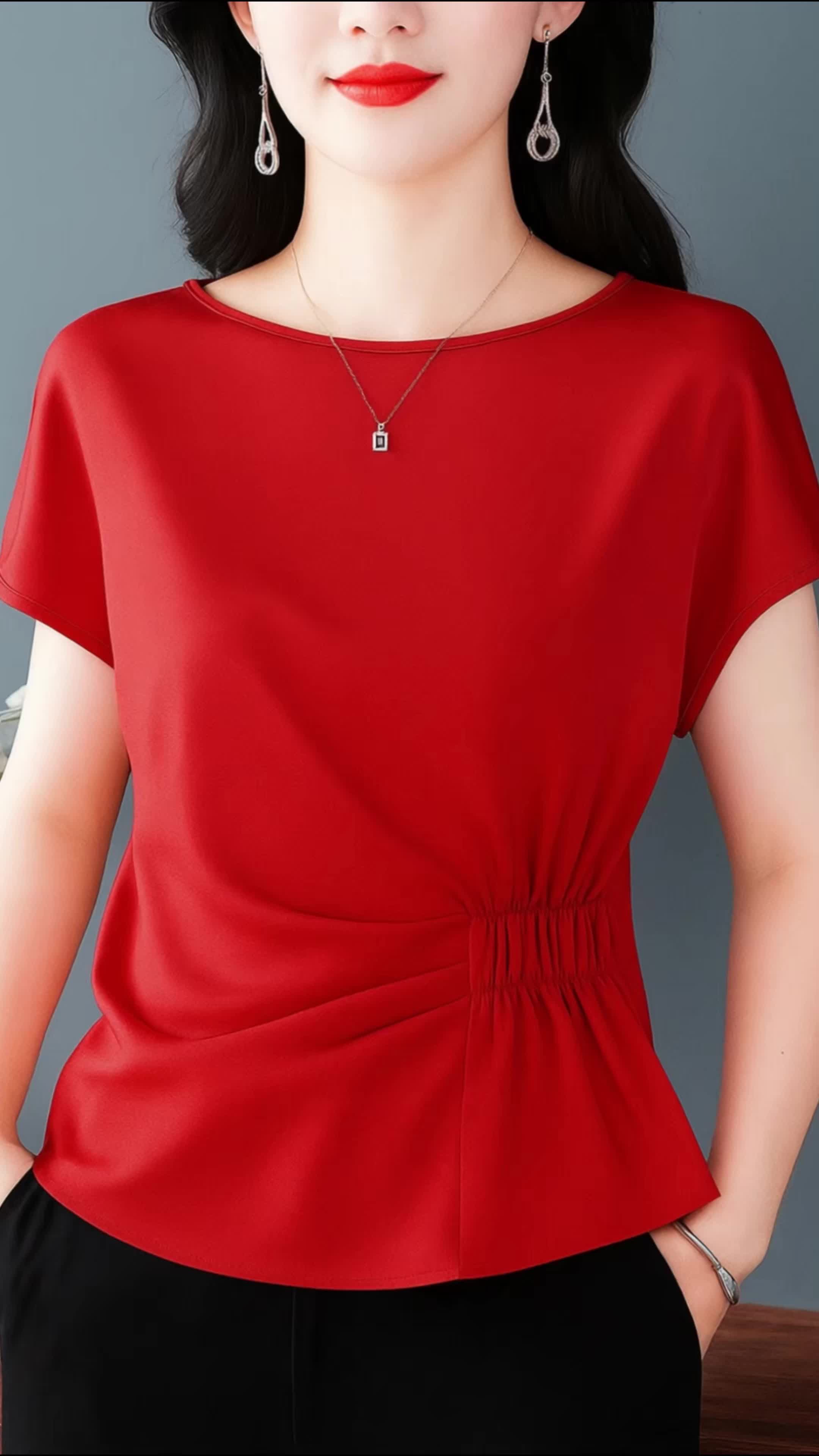 Áo Nữ Tay Hến. Vải Lụa Mango Mềm Mịn##aoxinhhottrend #aodepchaypho #aoxinhmoingay🎀✨🛒🛍 #vảiluamango #xuhuongtiktok