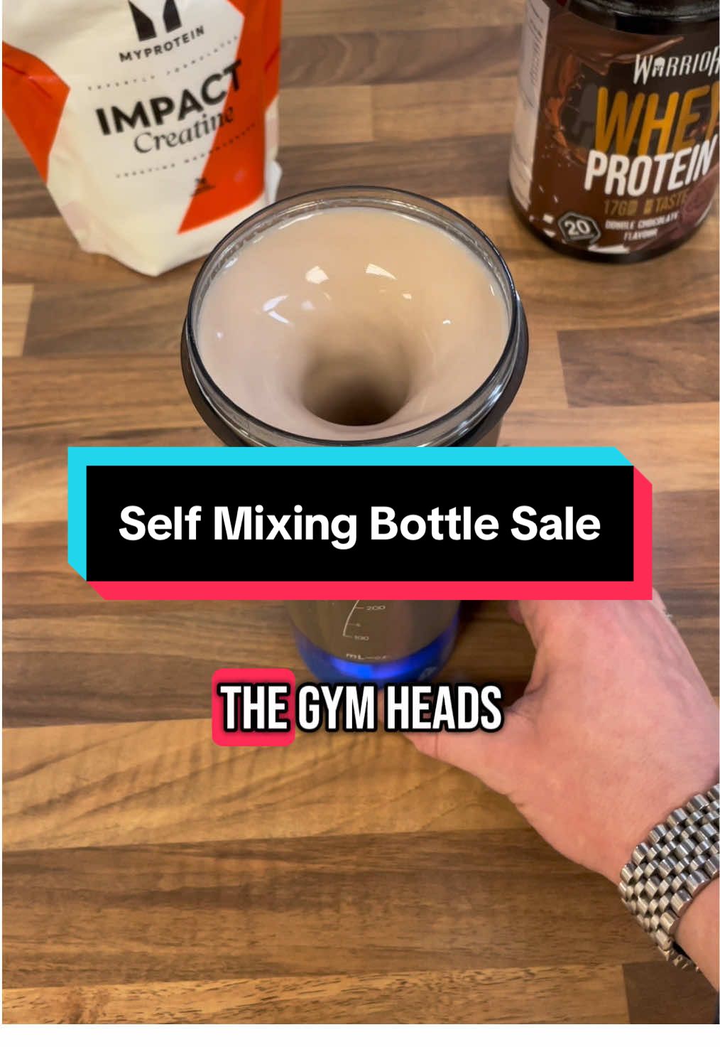 Self Mixing Bottle Sale - He won’t make that mistake again 😂 #tiktokmademebuyit #selfstirringmug #proteinshake #proteinshaker #gymhacks #gymtok 