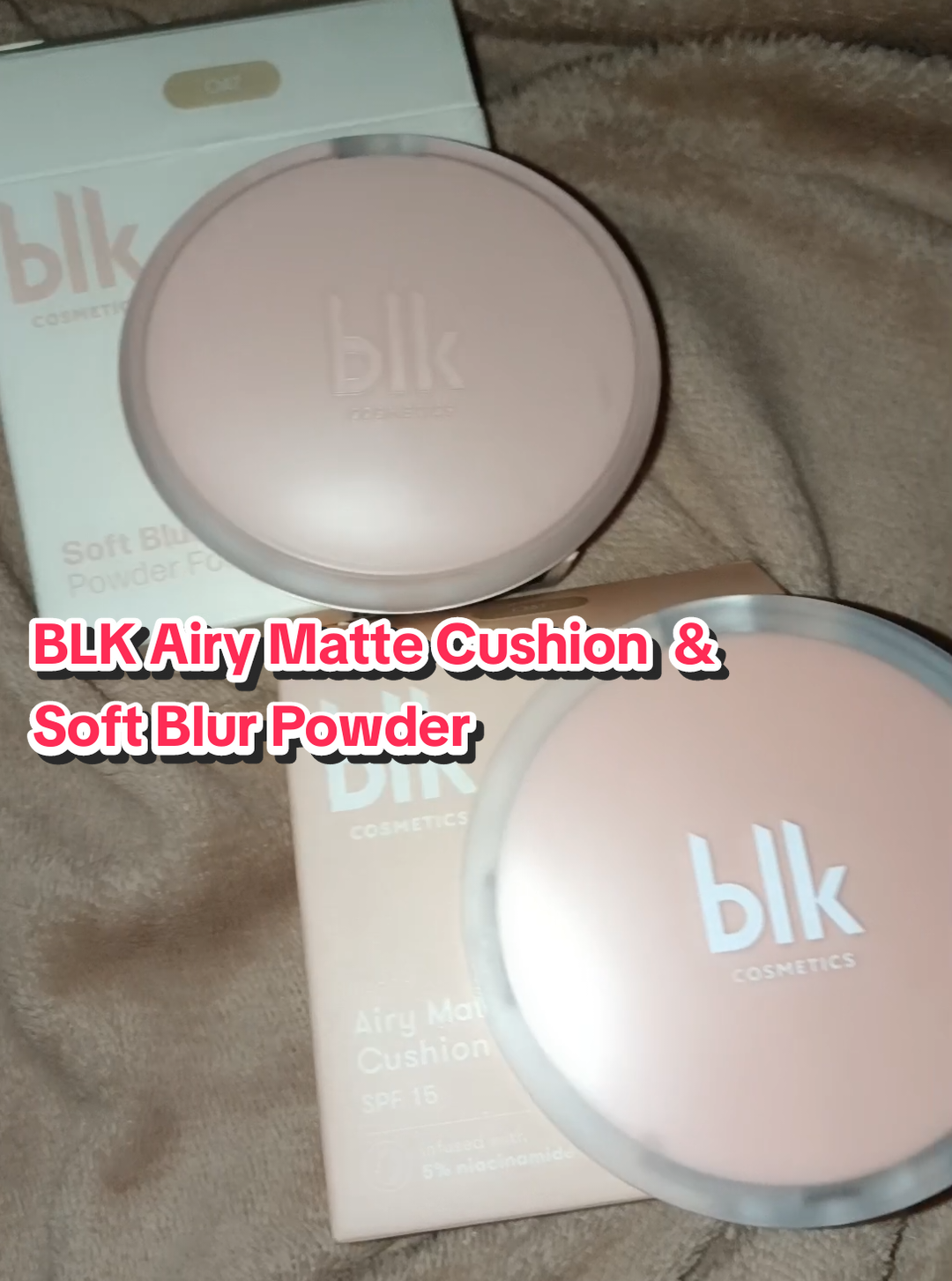 Sobrang ganda both!🩷 If you're looking for cushion & powder foundation, this is it!! #blk #blkairymattecushionfoundation #blksoftblurpowderfoundation #makeup #fyp 