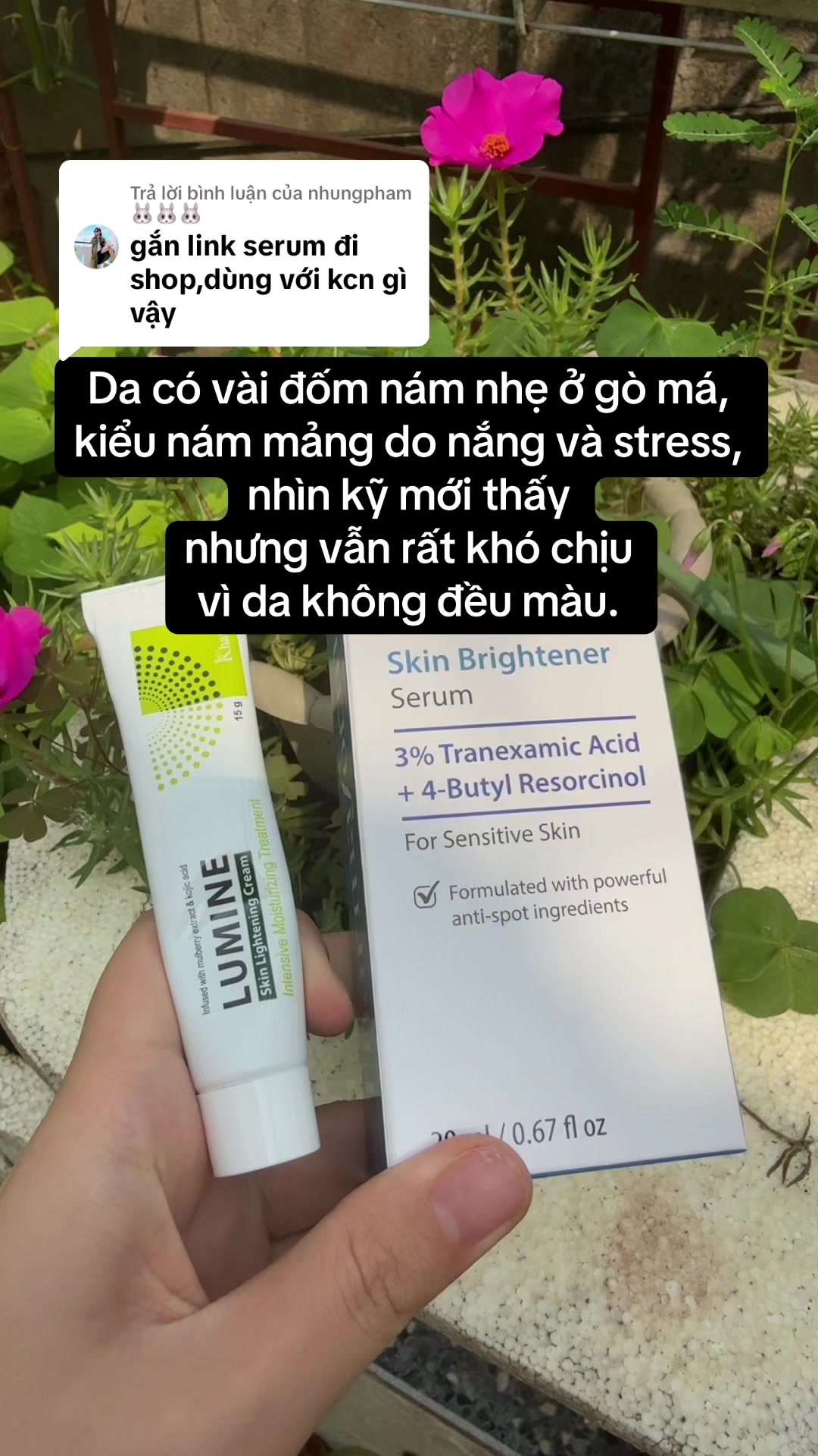 Trả lời @nhungpham🐰🐰🐰 chị có thể dùng thêm kem chống nắng dưỡng trắng b3, nếu không thích nâng tone thì dùng #martiderm nhé ạ #trịnam #trắngda #dsnga #reviewlamdep #xuhuong  