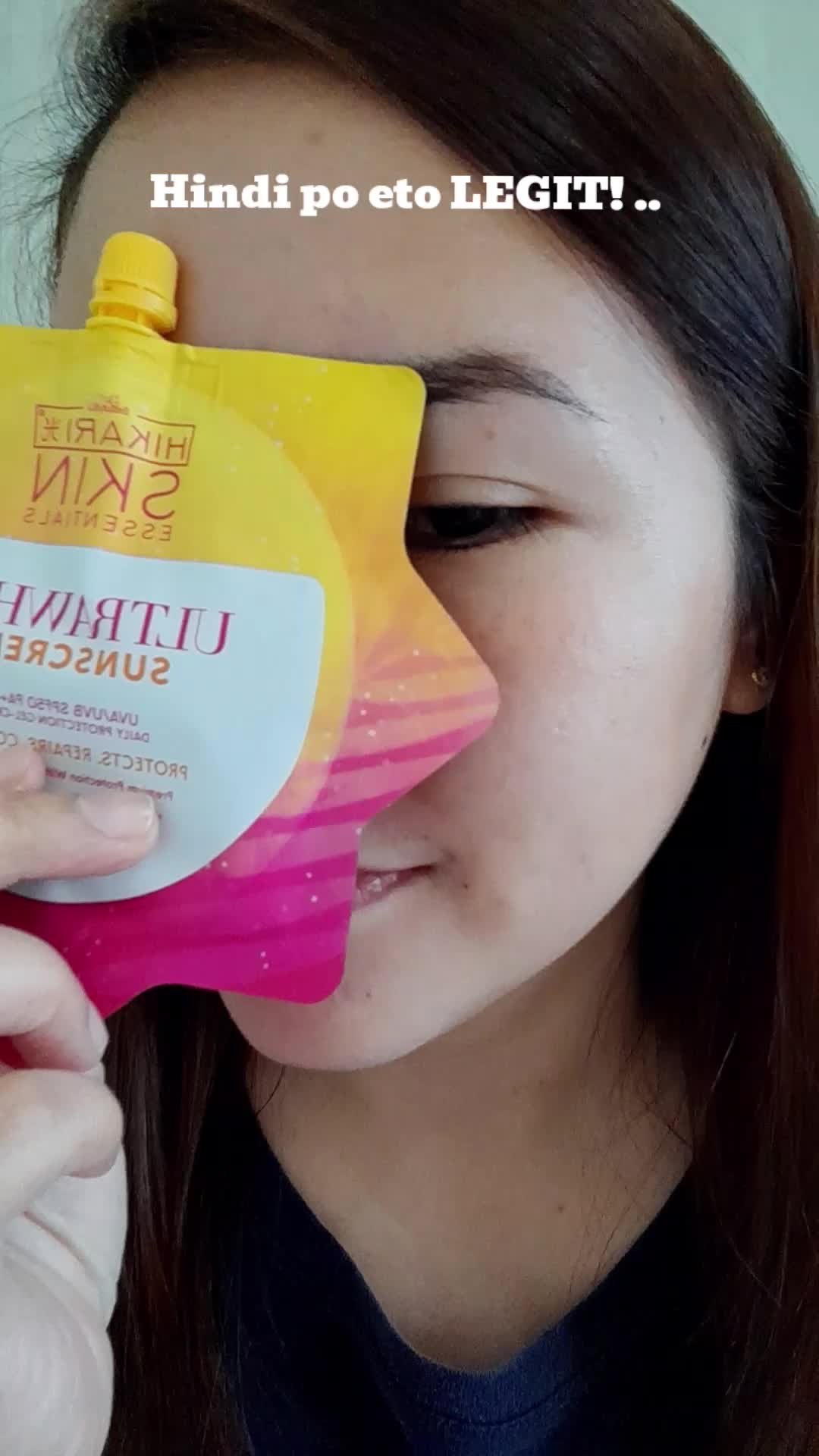 Hindi eto legit na pgpafresh, pampaglow at pangpaputi #sunscreen #HIKARI #ultrawhitesunscreen #LEGIT #skincare #skin 