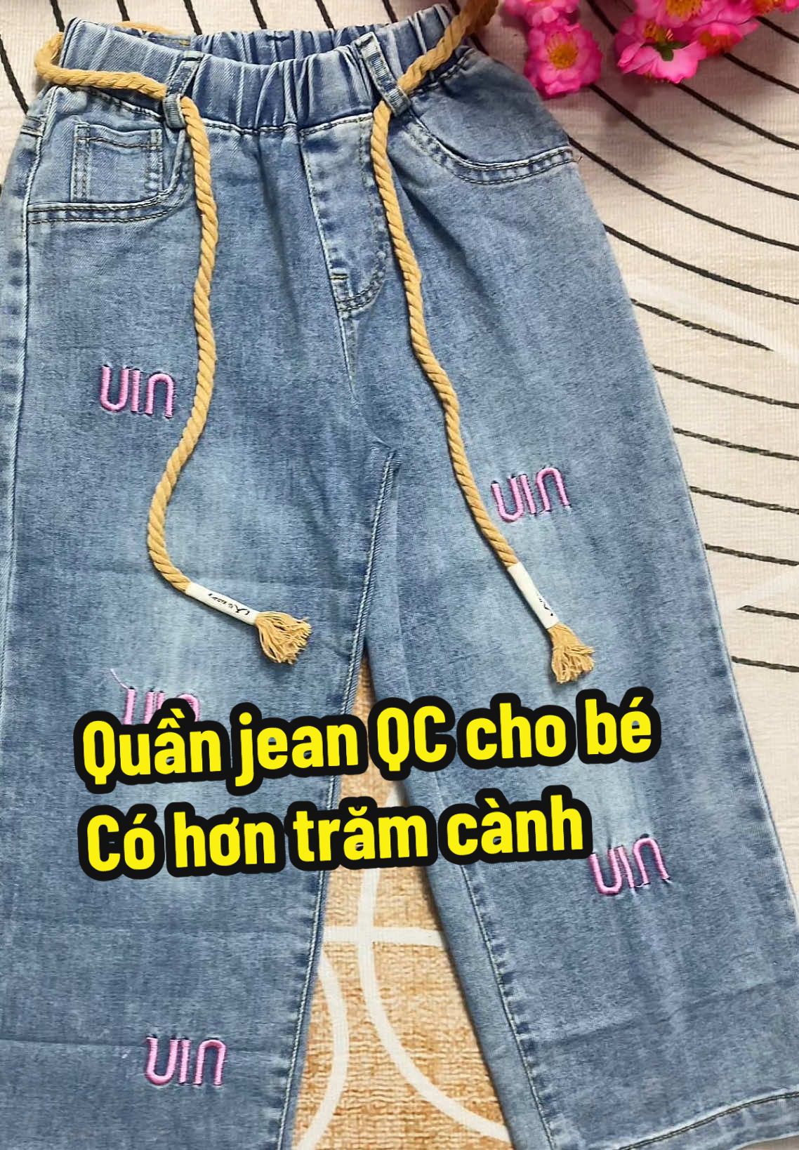 Quần jean chất đẹp QC đủ size cho bé gái mặc đi chơi xinh#thoitrangtreem #quanaohottrend #quanjean #quanjeannu #dochobegai #thinhhanh #xuhuong #viral #hienbokisd 