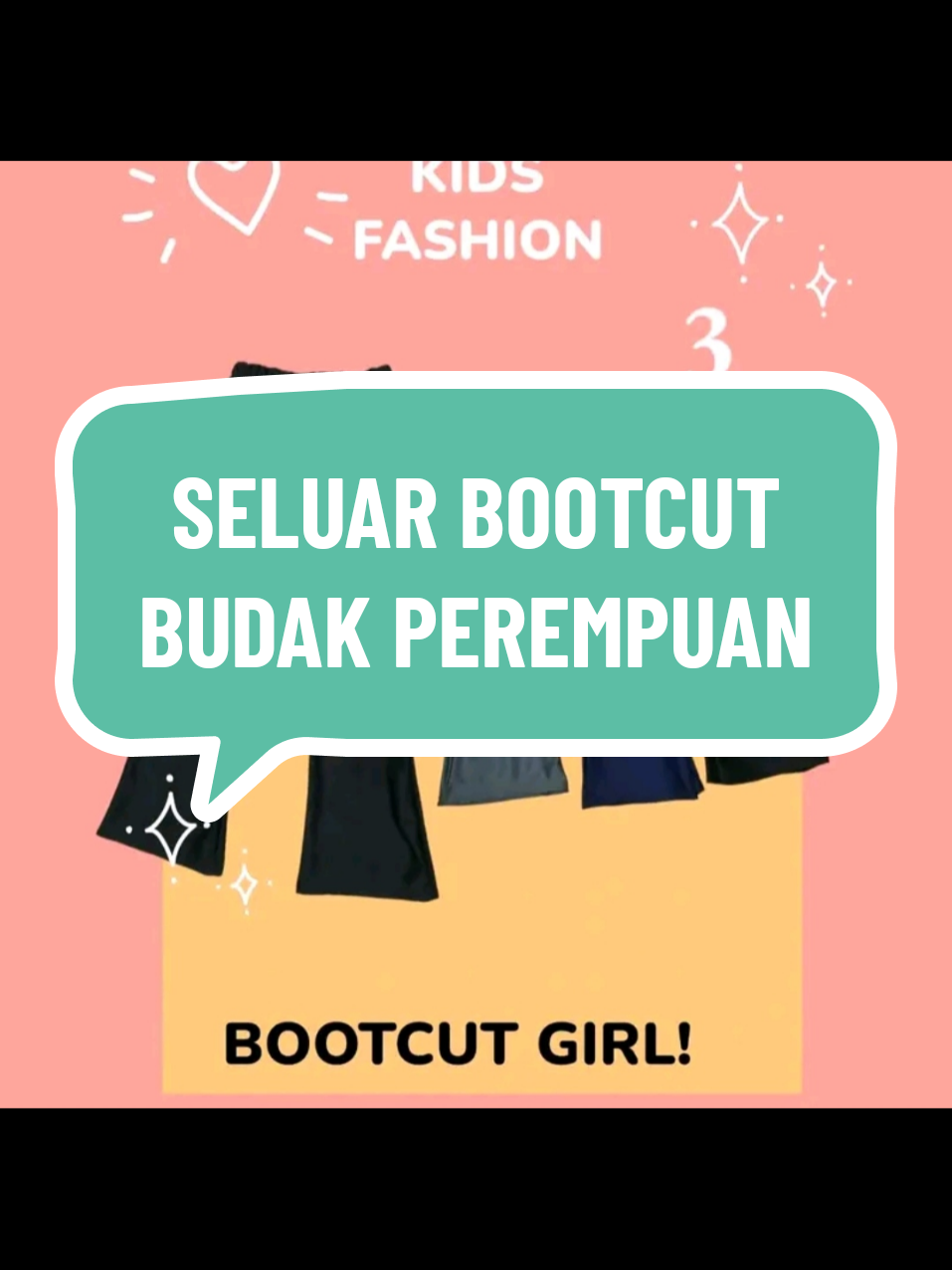 SELUAR BOOTCUT BUDAK PEREMPUAN. #mantap #fypシ゚viral #senang #KongsiBersama #berliurr😂🤣 #gembira 
