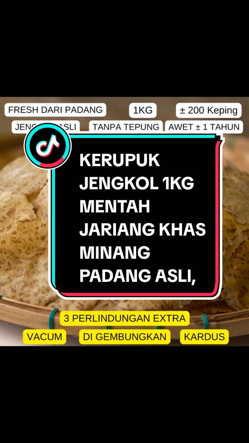 KERUPUK JENGKOL 1KG MENTAH JARIANG KHAS MINANG PADANG ASLI, OLEH-OLEH #kerupuk #jengkol #fyp #fyppppppppppppppppppppppp 