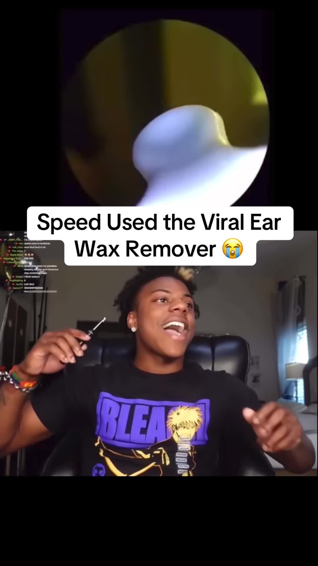 Speed Used the Viral Ear Wax Removal tool and it worked so good😭 I got one myself and its CRAZY! You can see EVERYTHING  #speed #ishowspeed #ishowspeedclipz #earwaxremoval #earwax #earwaxremmoval #earwaxclean #earwaxremoval #earwaxremovalvideos #asmr 