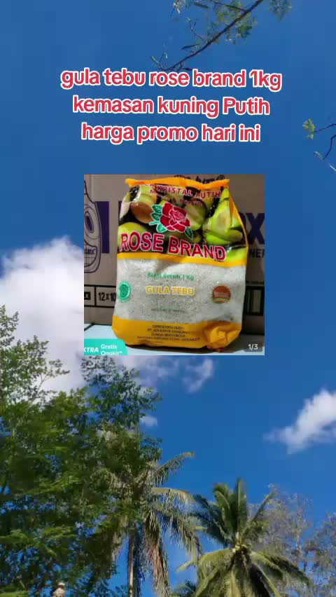 gula tebu rose brand 1kg kemasan kuning Putih harga promo hari inigula