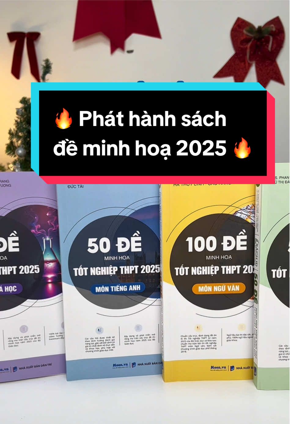 Chính thức phát hành sách bộ đề minh hoạ ôn thi THPTQG 2025 #moonbook #thpt #learnontiktok #deminhhoa2025 