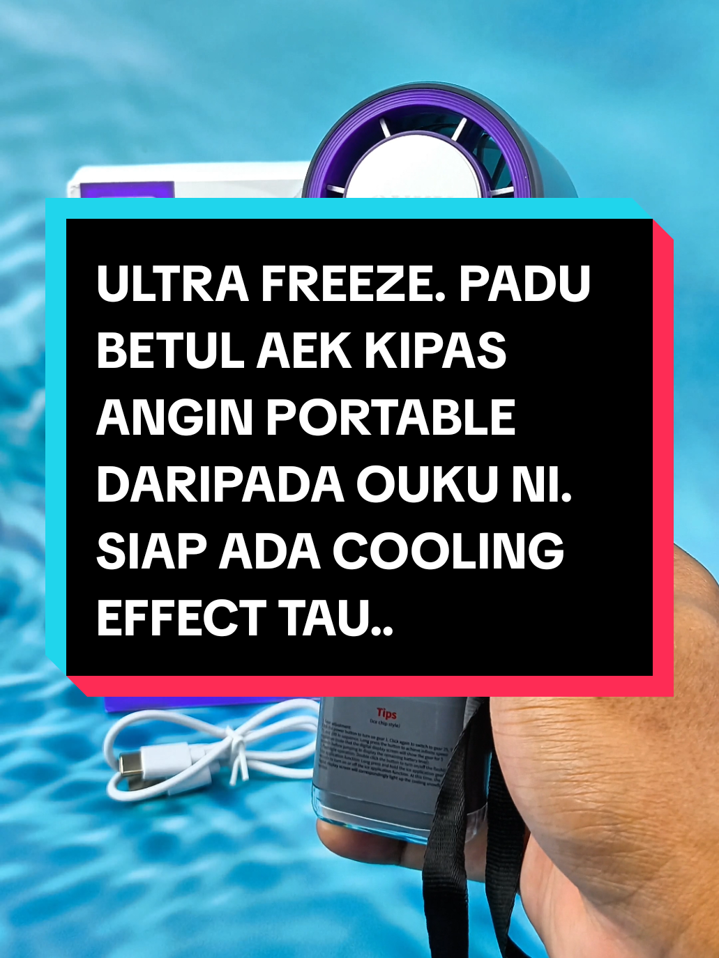 #ouku #kipasmini #icy #cooling #handheld #fan #kipasanginportable #coolingeffect 