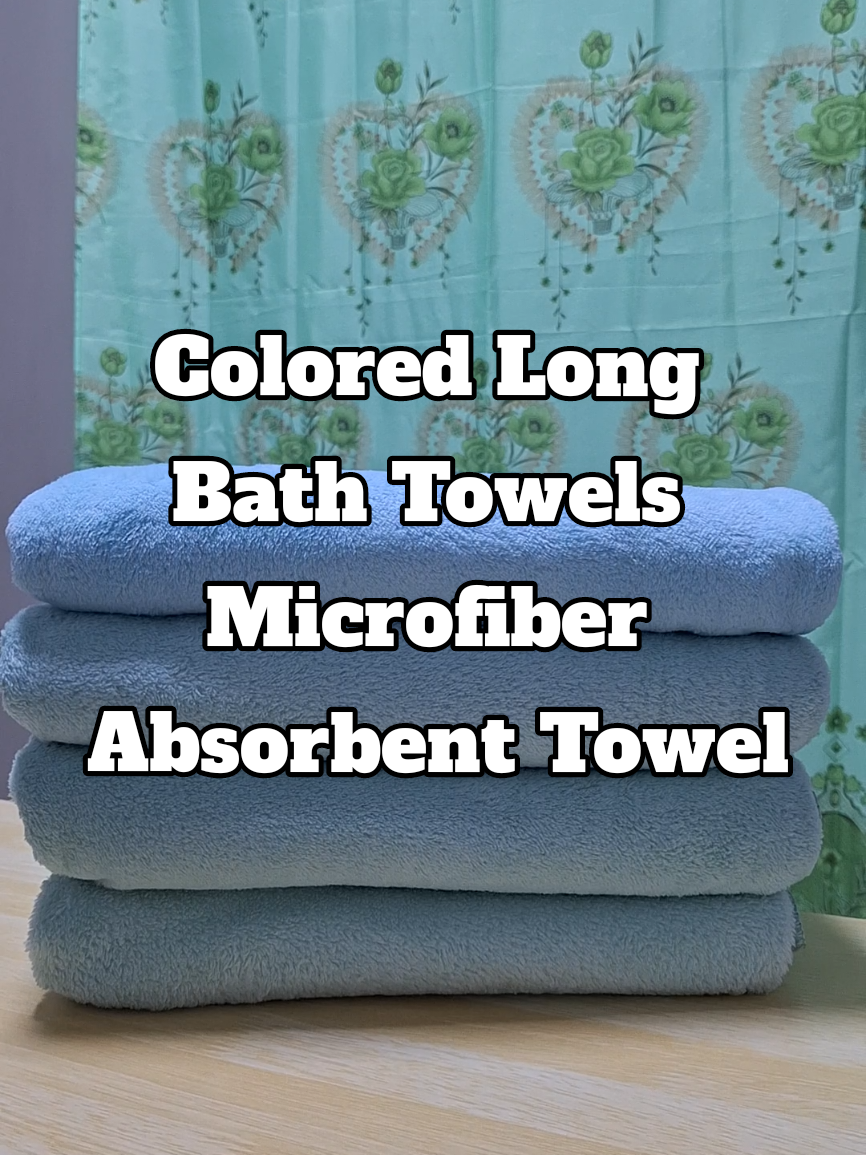 Microfiber Absorbent Colored Towel.  #coloredtowels #towel #microfibertowel #absorbenttowel #longbathtowel #tuwalya  #tiktokshop #alcorshop 