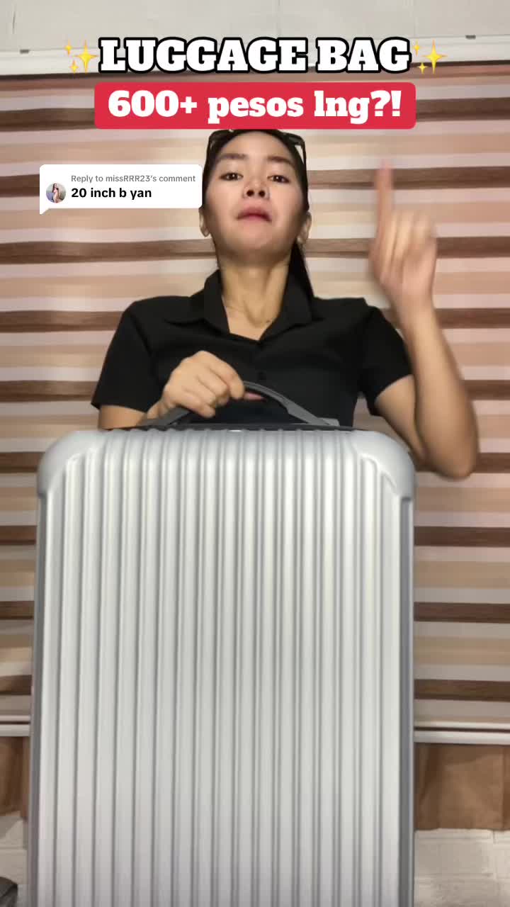 Replying to @missRRR23 Luggage bag na matibay 600+ lng dito sa TikTok shop?!! #luggagebag #luggage #maleta #travelbag 