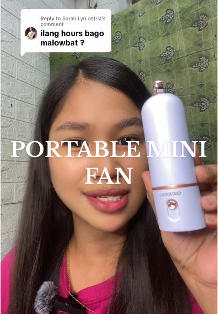 Replying to @Sarah Lyn ostria 🥰 #portableminifan #minifan #portablefan #goojodoqminifan #goojodoq #affordablefan #freeshipping 