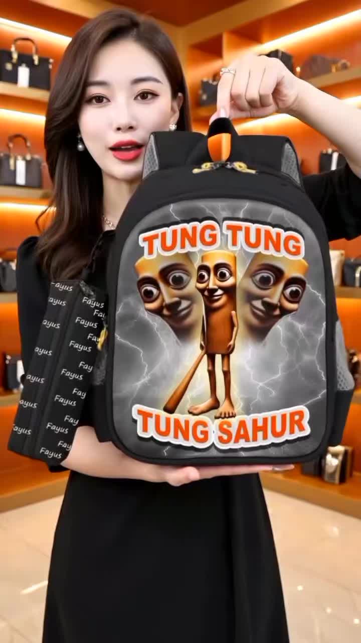 VIRAL FAYUS TUNG TUNG SAHUR tas sekolah anak#tas #tassekolah #tasanaksd #tasanaktk #taskekinian#taskarakter #fyp #cuantanpabatas #wibgajian 