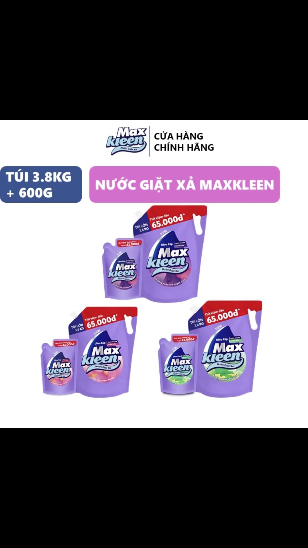 Nước giặt xả Maxkleen túi 3kg8-Tặng kèm túi 600g mùi ngẫu nhiên#bachhoadothien #thienlam202206 #maxkleen #wipro #nuocgiatxa #nuocgiatxamaxkleen 