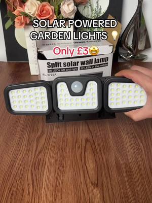 Solar motion sensor outdoors lights 💡 #solarlight #motionsensor #motionsensorlights #outdoors #nightlight #lights #solarpower #garden #gardenlights #solar #spotlight #spotlightfinds #tiktokmademebuyit #fyp