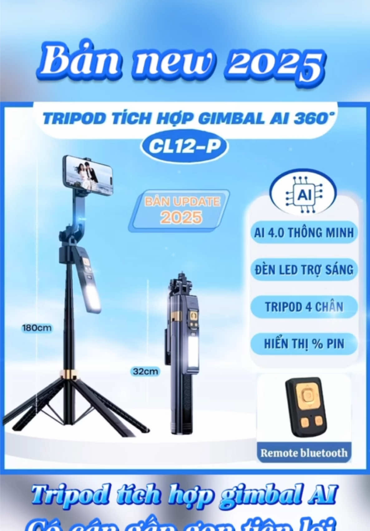 Con tripod gimbal mình thấy tiện lợi và đa dụng nhé. #gimbal #tripod #xuhuong2025 #tienich #phukien #