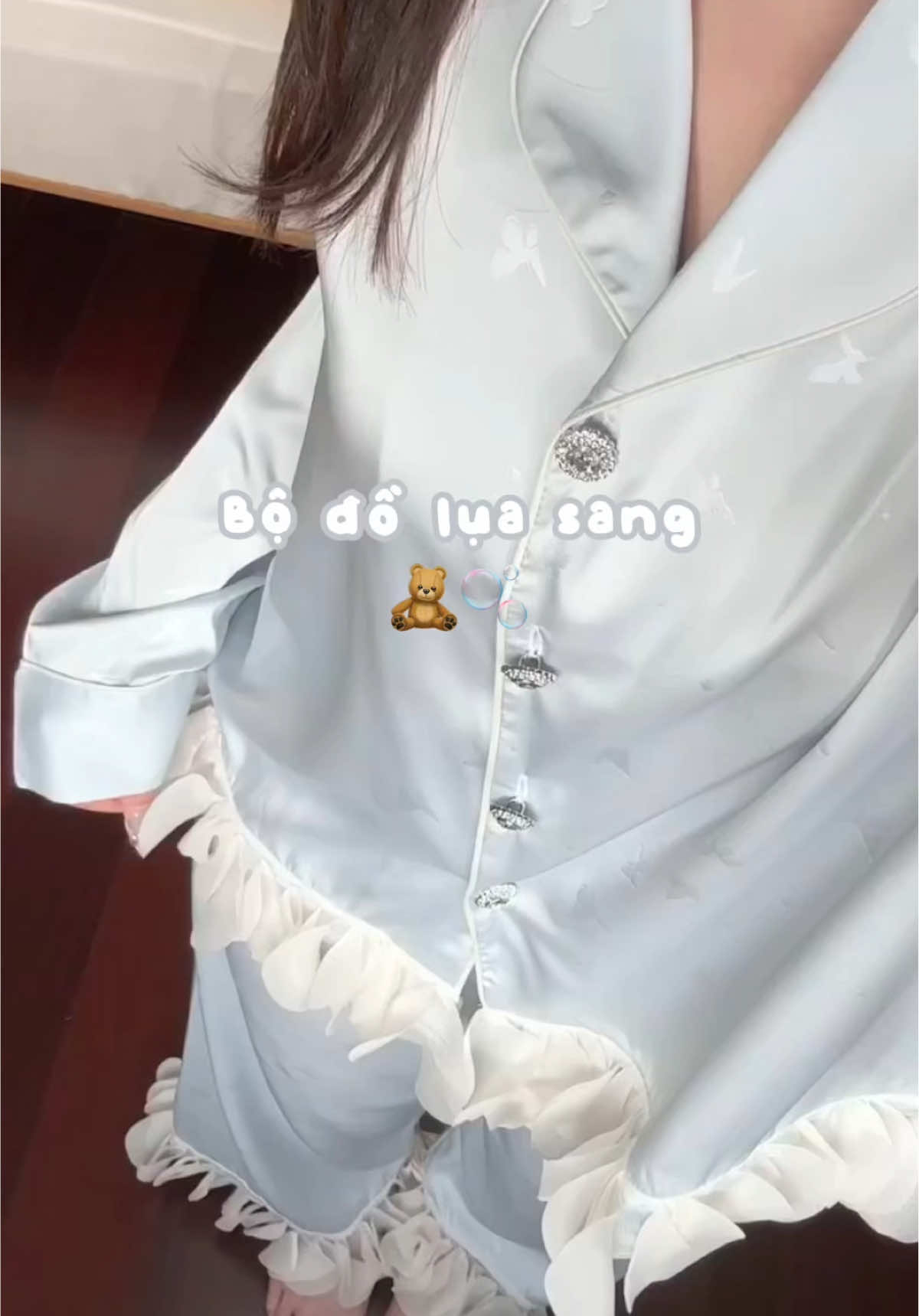 Bộ đồ ngủ mà xinh cỡ này lun á #xuhuong #thoitrang #quanao #pijama #donguxinh #dongu 