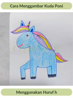 Tutorial Cara Menggambar Kuda Poni Menggunakan Huruf h #tutorialmenggambar #tutorialmenggambarmudahkartun #tutorialmenggambarpemula #kudaponi🦄 #idebermainanak #makaramedotcom 
